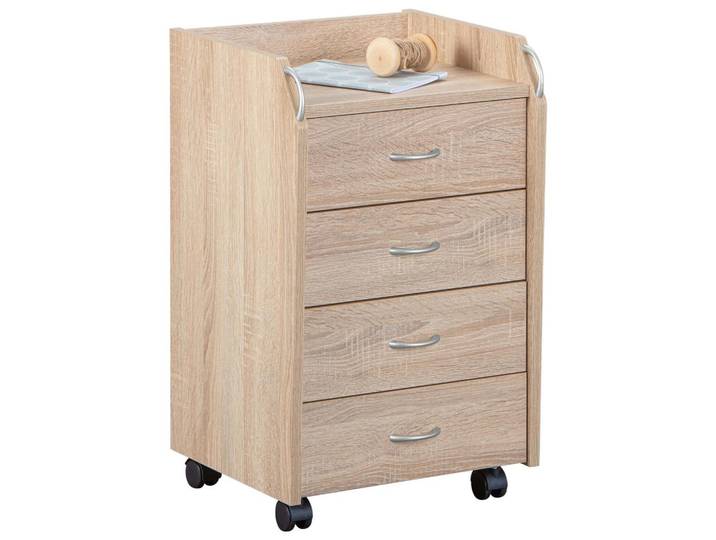 Rollcontainer Eiche Dekor Novi BHT 40x36x65 cm