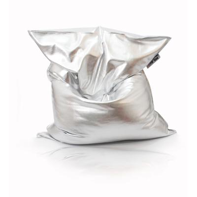 Sitzsack KINZLER "Nugget, XXL", silber (silberfarben), B:130cm H:15cm, Polyester, Sitzsäcke, Sitzsack, gold- oder silberfarben, Outdoor geeignet, Wohnzimmer & Kinderzimmer