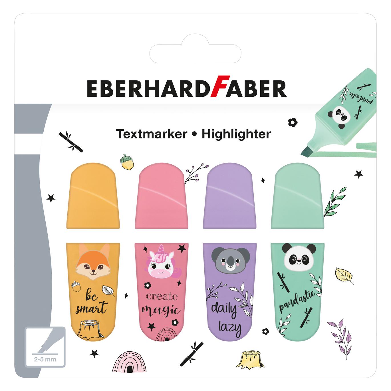 EberhardFaber Textmarkeretui 4ST Mini Animal Pastell (4x) (551415) Mindestbestellmenge: 6 Stück