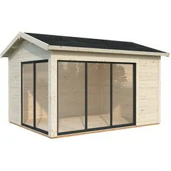 Palmako Gartenhaus Amanda 11,2 m2 Slide Plus - 44 mm naturbelassen