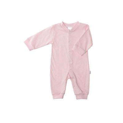 Schlafanzug LILIPUT "AOP Punkte", Jungen, Gr. 50/56, rosa, 100% Baumwolle, bedruckt, Rundhals, Homewear-Sets Schlafanzug, mit durchgehender Druckknopfleiste