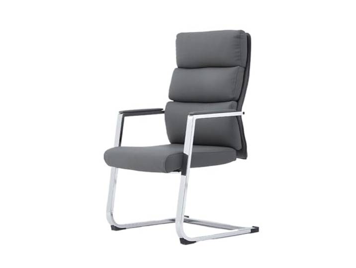 M4VJjuhEC Chaiselongue Home-Office-Stuhl mit mittlerer Rückenlehne, ohne Rollen(Grigio)