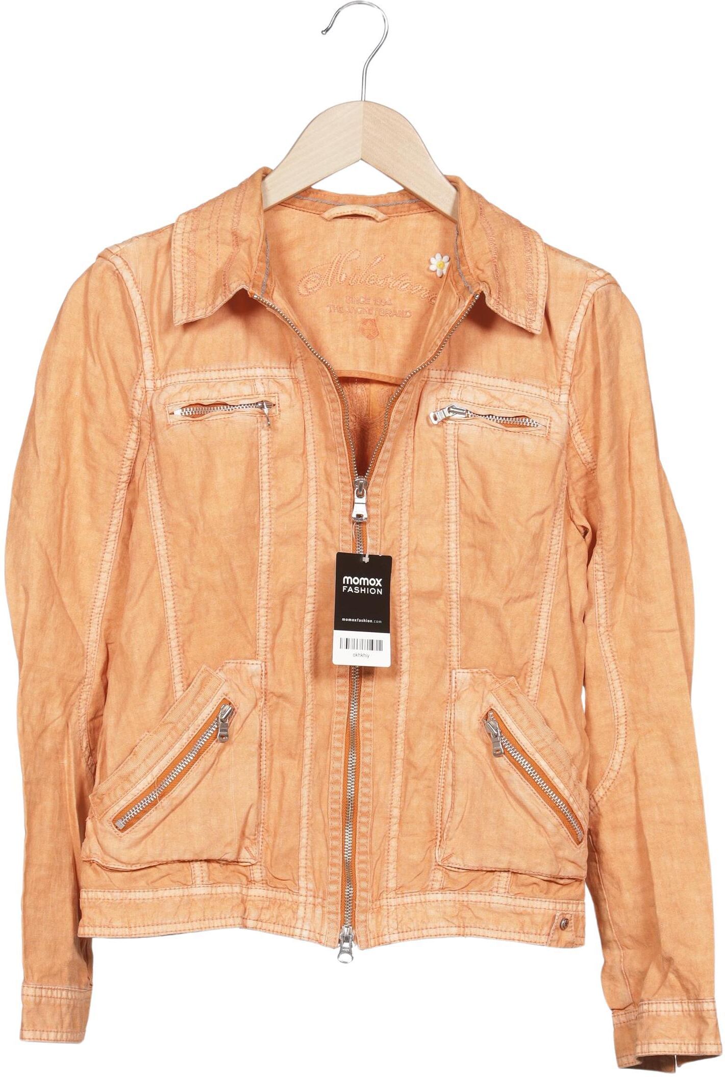 Milestone Damen Jacke, Orange, Gr. M, Leinen / Synthetik / Baumwolle - Second Hand
