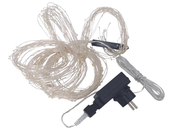 LED Deko-Lichterkette \ SCHWEIF\ - 250 cm lang, im Romantic Style, aus Kunststoff, bunt, 600 LED – für Innenräume – RGB-Farbwechsler – Netzbetrieb