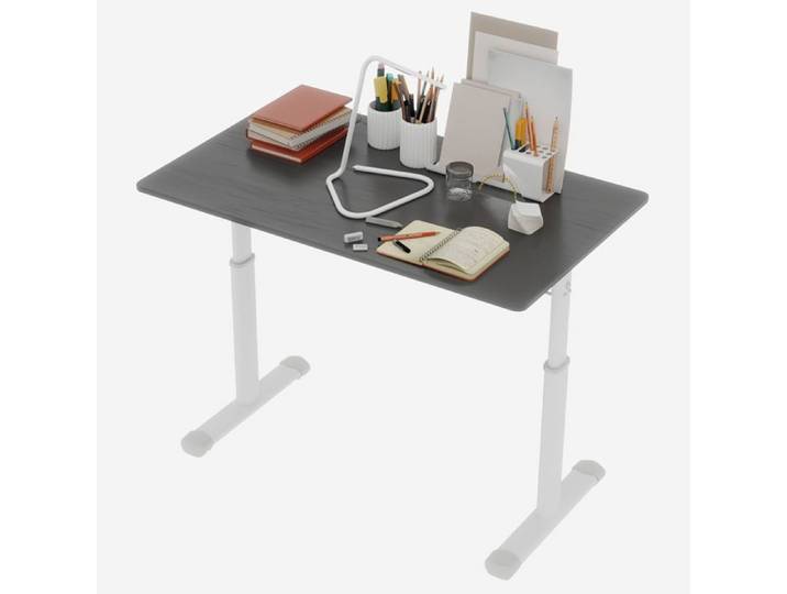 Bureau réglable à manivelle gris
