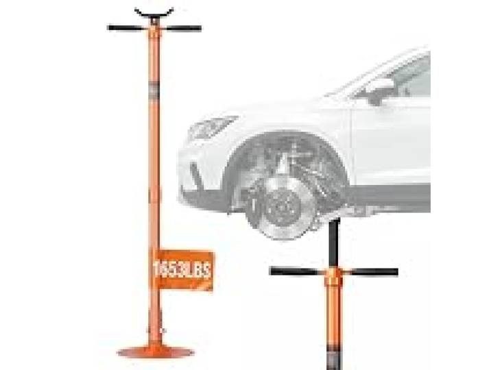 VEVOR Vérin de Fosse et sous Pont avec Capacité de Charge 0,75 T, Cric Levage de 134 à 193 cm, Vis Filetée Autobloquante, Poignée Rotative Montée sur Roulement, pour Soutenir Composants de Véhicule