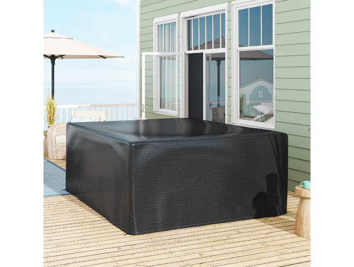 Outsunny Housse Meubles Jardin 235x190x90cm Imperméable Noir
