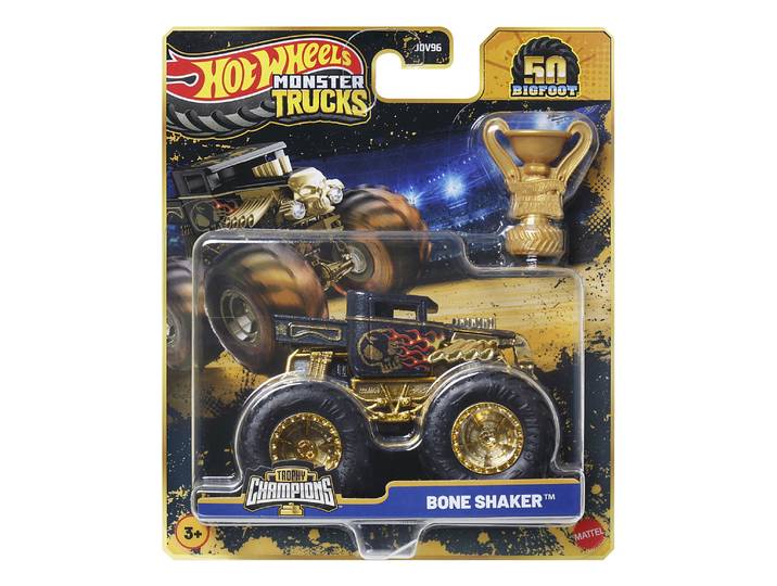 hot wheels-le champion et sa coupe monster trucks-coffrets