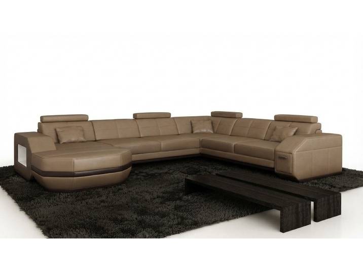JVmoebel Wohnlandschaft Elegantes Ecksofa aus Leder mit großzügiger Polsterung, Made in Europa