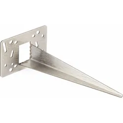 Novatool Erdspieß Metall 10 x 6 x 18 cm Edelstahl Profi Bodenanker für Lampen Bodenhülse Gartenspiess Gartenspieß Gartenzubehör Steckdosensäulen Erdspieß für Gartenleuchte