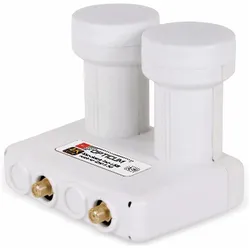 Opticum Monoblock Twin Astra-Hotbird (Twin LNB, 40mm), LNB, Weiss