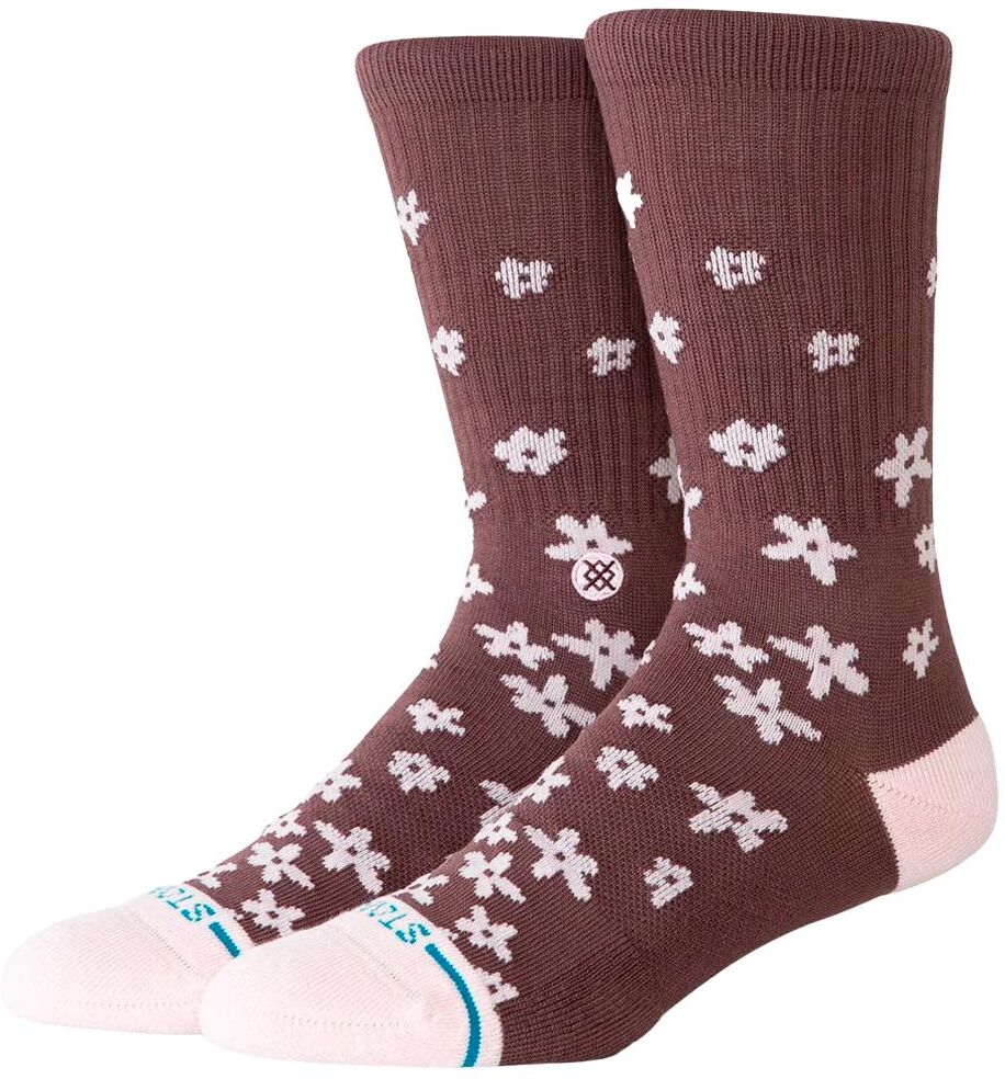 Stance  - Women Crew Sock Floral Dreams Brown - S - Chaussettes
