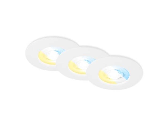 BRILONER – 3er Set LED Einbaustrahler 230V, LED Strahler Badezimmer IP44, Deckenstrahler, Spots, Deckenspots, Lichtfarbe einstellbar, Weiß