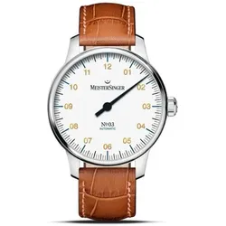 Meister Singer Automatik Weiß mit Gold Herrenuhr BM9901G