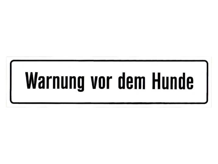 Schild Warnung vor dem Hunde 5 × 20 cm