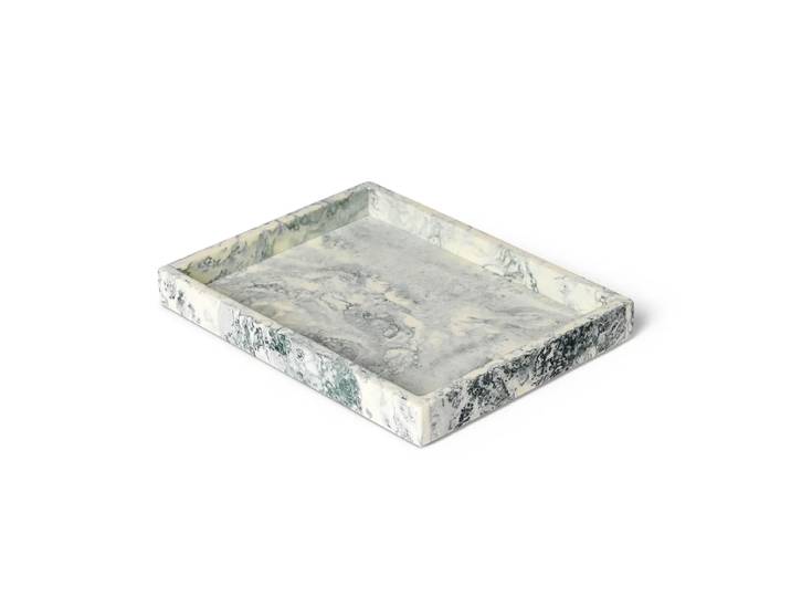Ferm Living - Mist Tablett, 15 x 20 cm, emerald / off-white