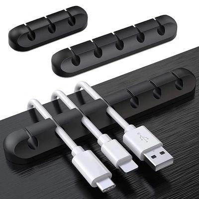 Silicone Desktop Cable Management Clipst white 1 Channel