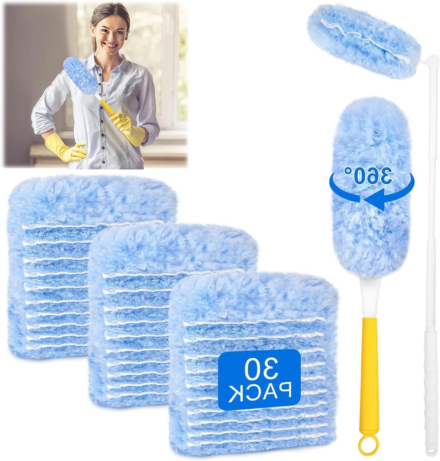 Stofverwijderingsborstel Navulverpakking 32 stuks blauw