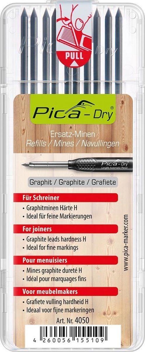 Pica 4050 Navulling markeerpotlood Grafiet Set van 10 vullingen