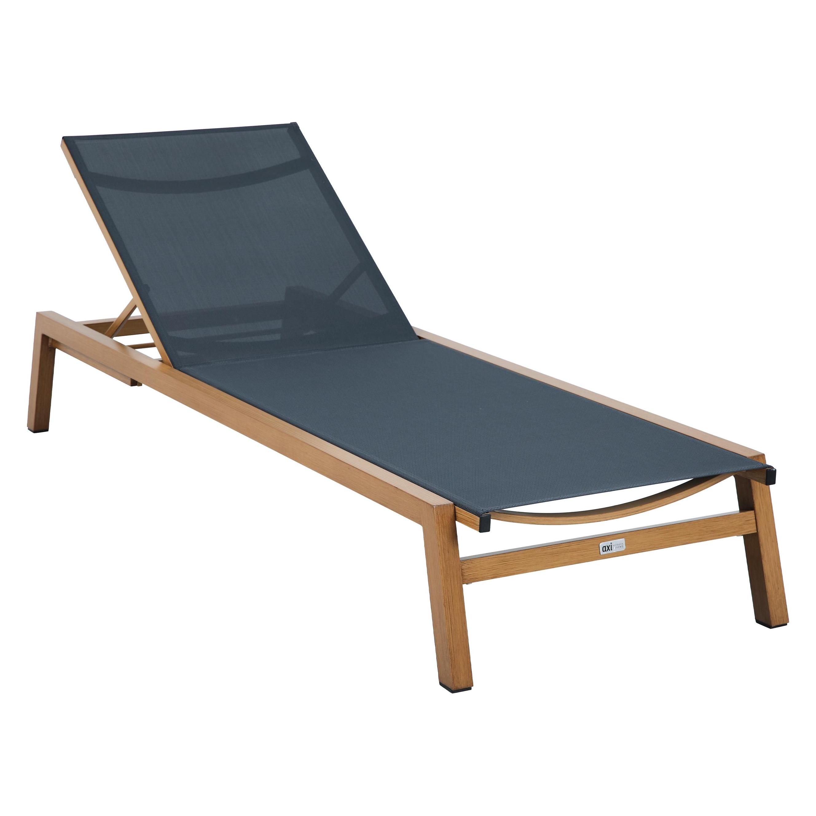 Axi Logan Gartenliege Holzoptik und Anthrazit (193 cm) (45575187)