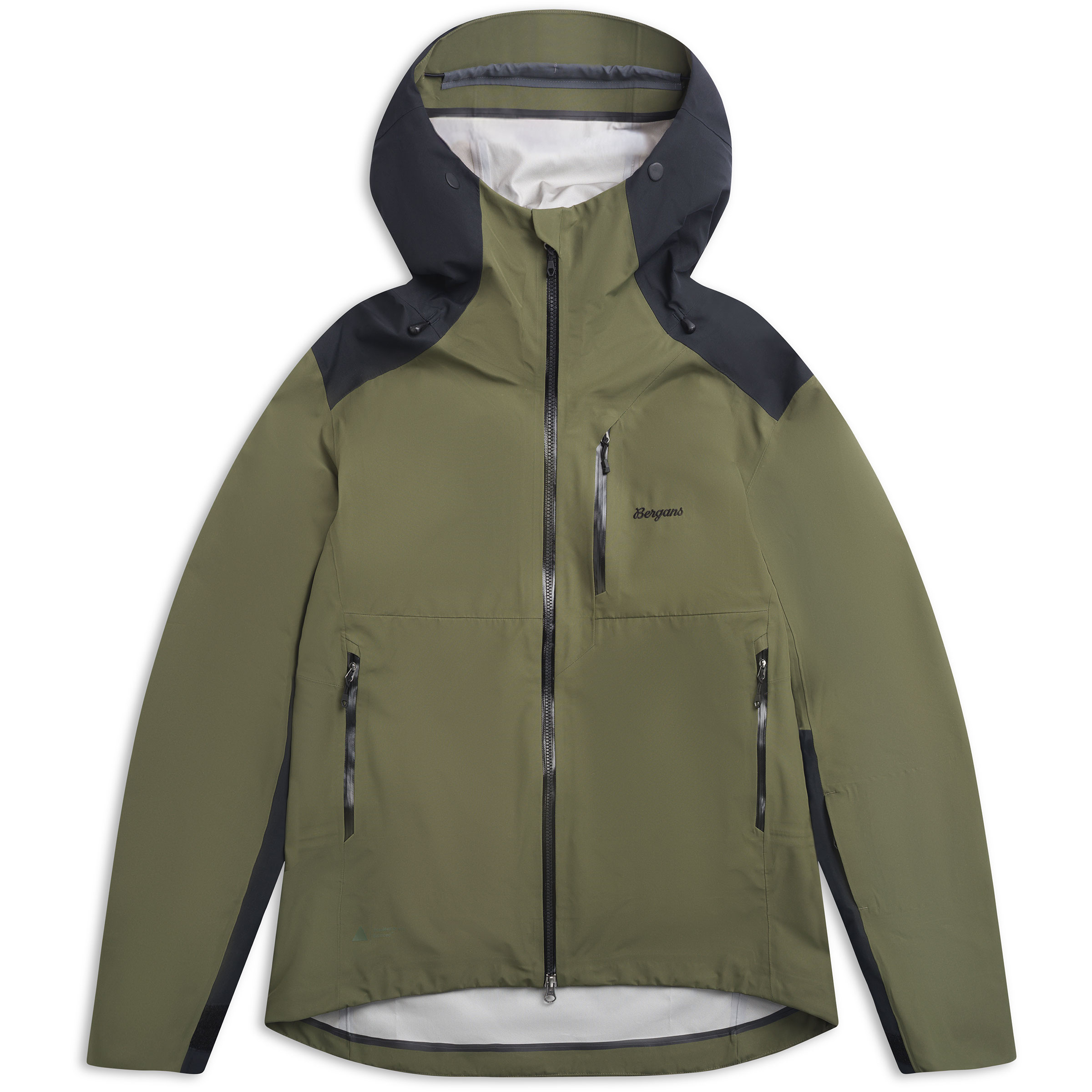 Bergans Oppdal 3L Shell Herren Regenjacke oliv Größe M Skifahren | Freeride Elastisch Wasserabweisend