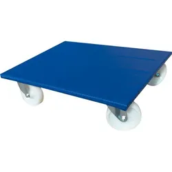 Möbelroller 600 x 500mm, 600kg, Kunststoffräder ø125mm - schwarz