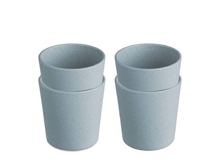 Koziol CONNECT CUP S Becher 190ml 4er Set nature flower blue 7141716