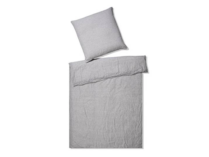 Elegante 7038 Breeze Halbleinen Bettwäsche 155x200 + 1x 80x80 silber-9