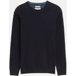 Rundhalspullover Blau L