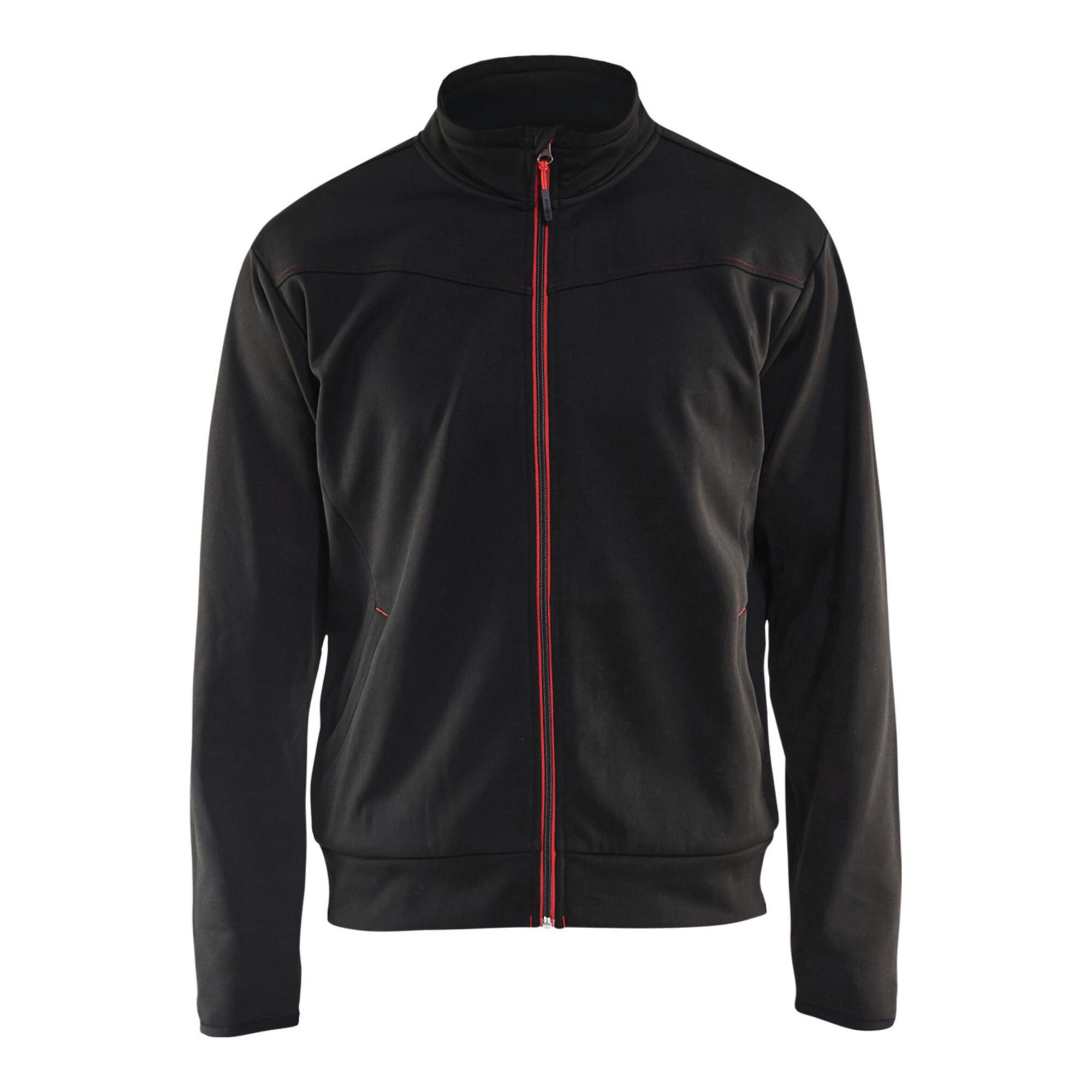 Blakläder Sweatjacke Service Plus, schwarz / rot, Unisex-Größe: XL (336225269956XL)