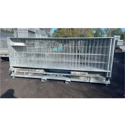 30er Set Bauzaun 1,20 m  x 3,5 m feuerverzinkt, Mulitfunktionspalette, Betonstein, Schelle