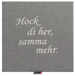 David Fussenegger Sitzkissen Porto 'Hock di her...' 40 x 40 cm Grau