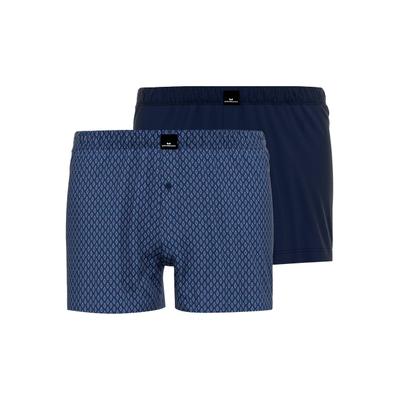 Boxershorts GÖTZBURG, Herren, Gr. 6, Single Jersey, blau (blau, mittel, karo), Single Jersey, Obermaterial: 100% Baumwolle, Unterhosen, weiches Single Jersey Material