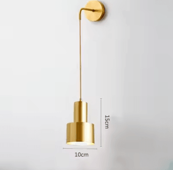 Inspire Curations Nordic Gold Glass LED Wall Sconce model 2 warm Light