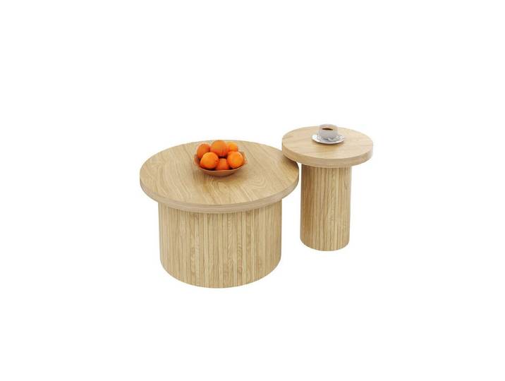 Fine Life Pro Couchtisch Couchtisch, doppelter runder Tisch, Beistelltisch