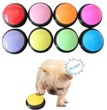 Inspire Curations Recordable Dog Training Button Personalized Talking Buzzer For Pet Communication 8 Pcs