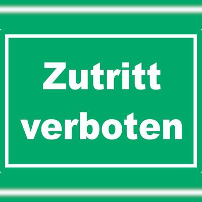 HB-Druck Zutritt verboten Aufkleber grün-weiß A2 (420x594mm)