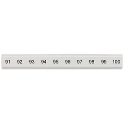 Siemens 8WH8121-2AC05 Bezeichnungsschild, flach, mit 91-100, vertikal, Klemmenbreite: 5,2 mm 8WH81212AC05  - 100 Stück