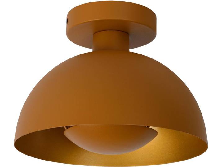 SIEMON plafonnier semi-circulaire jaune ocre 1xE27 40W Lucide