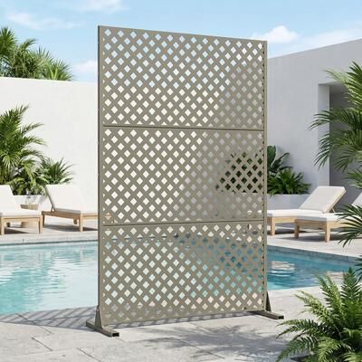 Dovelina Outdoor Rectangle Privacy Screens Metal Screen Fence Panel