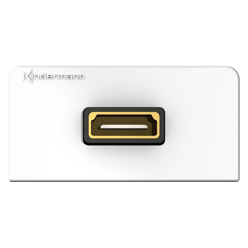 Kindermann 7456-542 Konnect Desgin-HDMI Anschlussblende mit Kabelp., w/RAL 9010 (0.28 m) (7456000542)