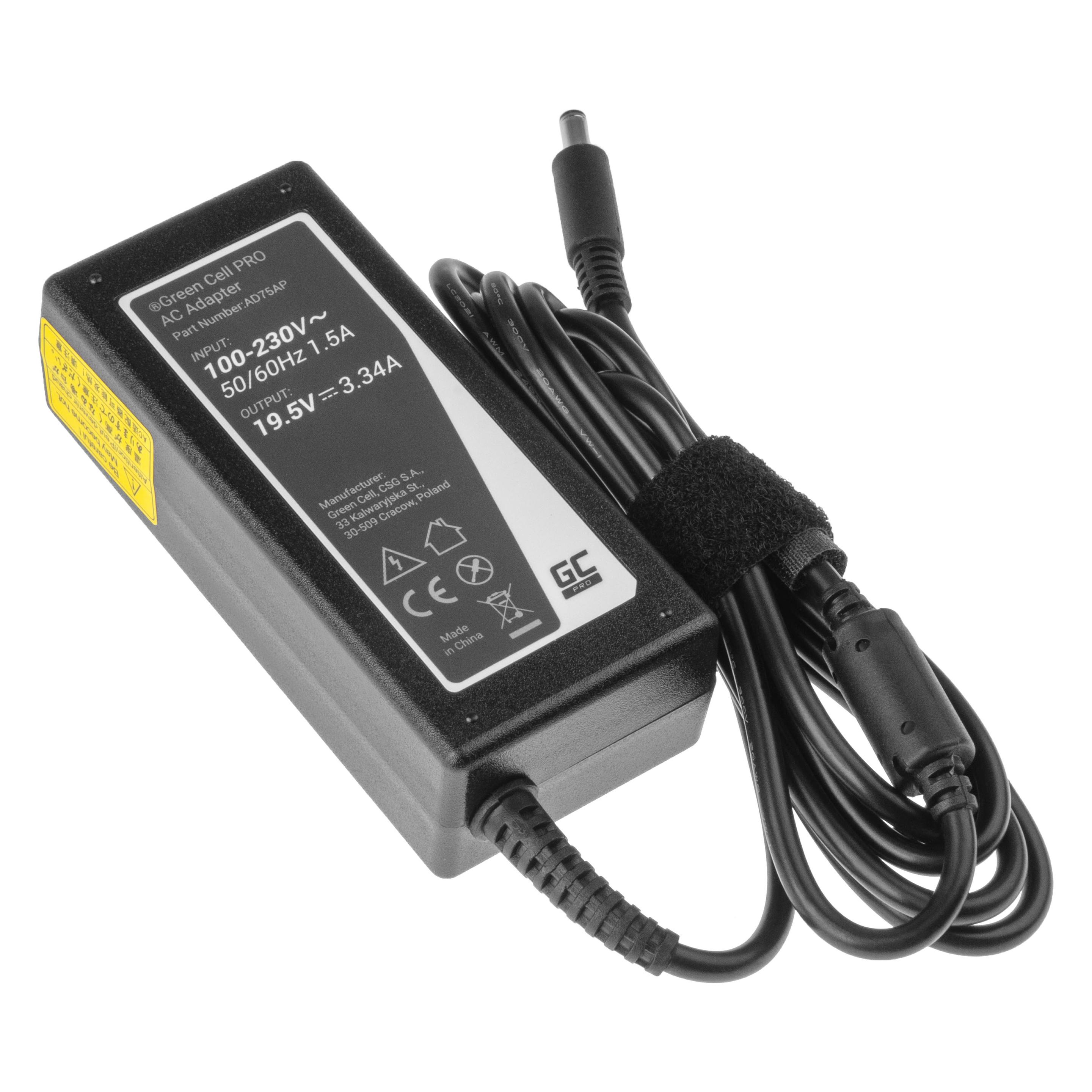 GreenCell AC ADAPTER GREEN CELL PRO 19.5V 3.34A 65W FOR DELL INSPIRON (65 W) (AD75AP)