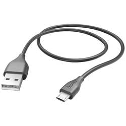 hama 00201586 Ladekabel, USB-A - Micro-USB, 1,5 m, Schwarz