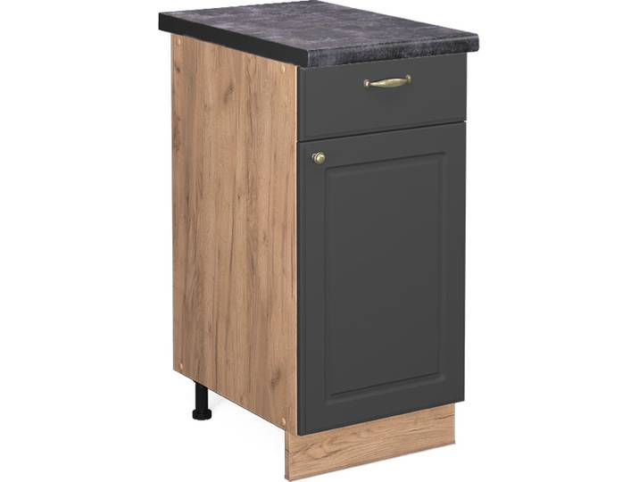 Meuble cuisine Vicco Fame-Line Anthracite-or 40cm \, PT Anthracite\, Model 45564