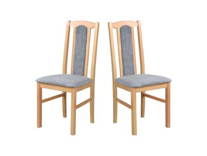LeafDesign Esszimmerstühle 2er Set, Massivholz, Gepolstert, Grandson Eiche Küchenstühle, Esstischstühle und Essstühle für Wohnzimmer, Restaurant, Café, Hotel und Gastronomie – hoher Sitzkomfort
