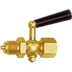 Riegler, Schlauchanschluss + Schlauchverbinder, Manometer-Absperrhahn, Muffe - Zapfen, Edelstahl 1.4571, G 1/2