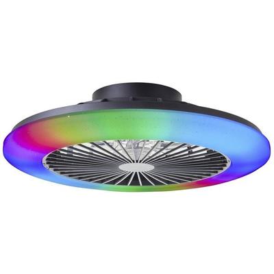 Brilliant G60020/06 Salerno LED-Deckenleuchte mit Ventilator LED-Modul 40W Schwarz