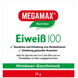 MEGAMAX Einzelportion Eiweiss 100 HIMBEER 30 g