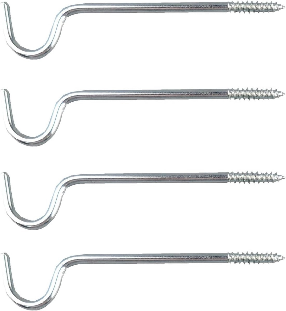 Gordijnroede Ondersteuning Zilver - Set van 4 Duurzame Metalen Roede Beugels voor het Ophangen van Gordijnen