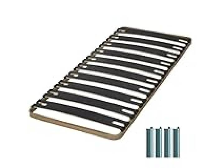 EBAC Literie Sommier à Lattes + Pieds 90x190 C310-10 Lattes Bois - Fabrication française
